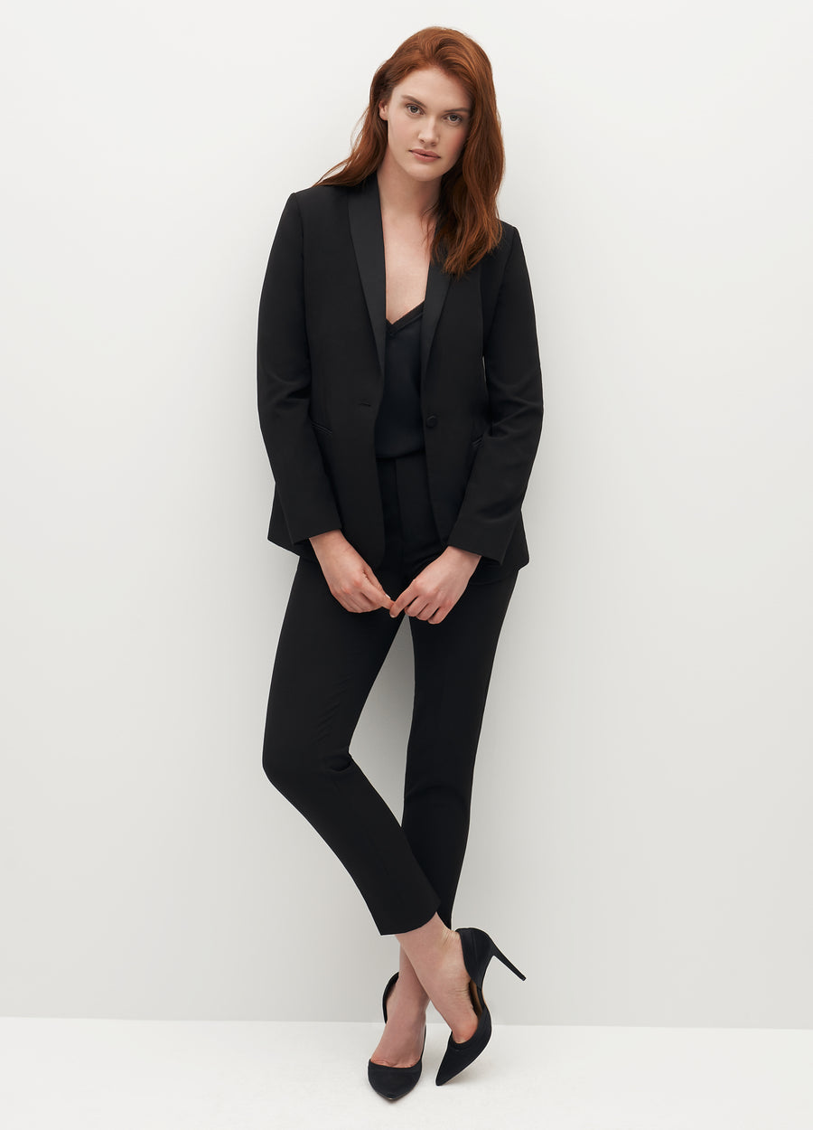 Buy STOP Black Solid Tailored Fit Polyester Women's Trousers | Shoppers Stop