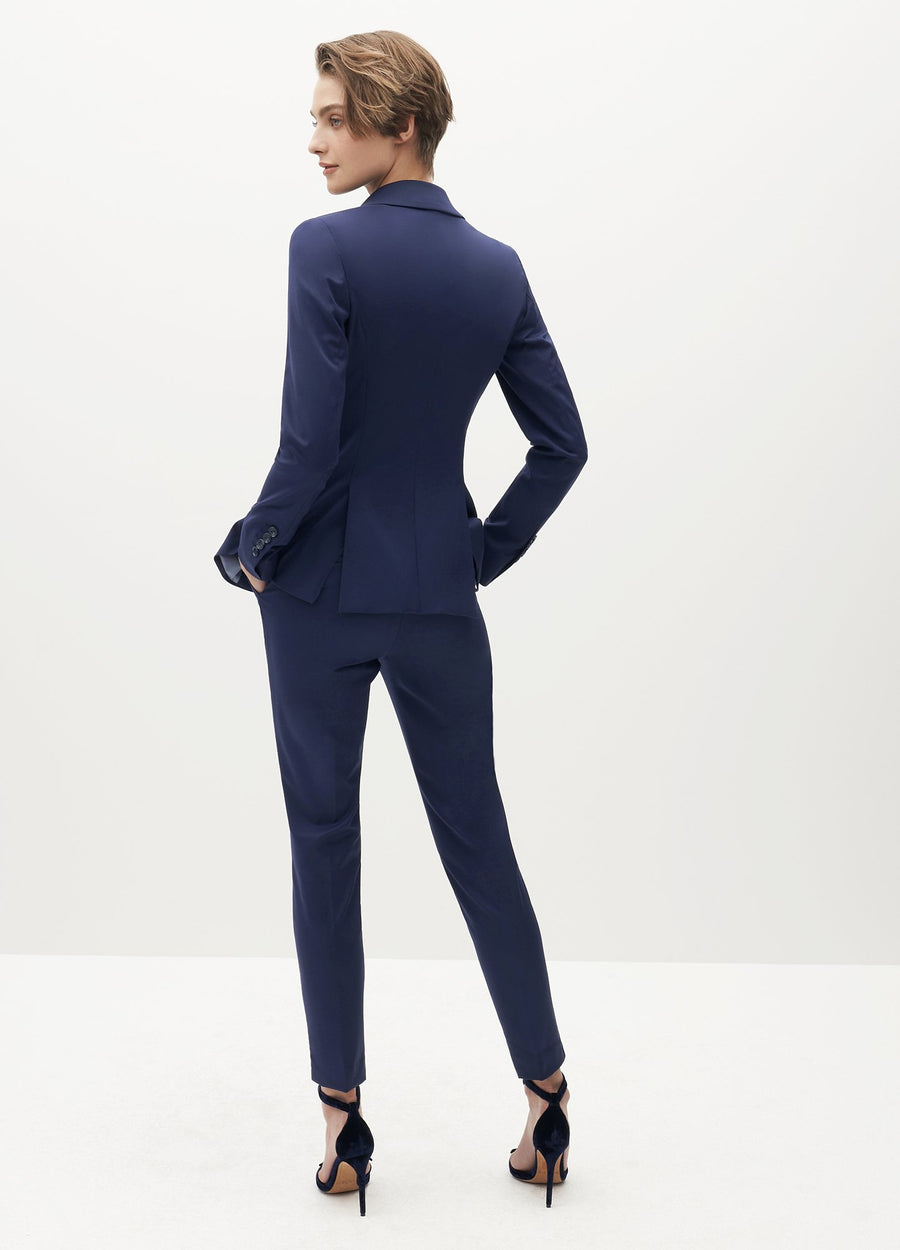 Ladies Pant Suits Royal Blue Jacket+Pants Women Business Suits