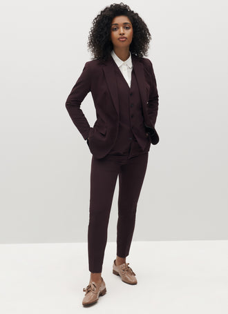 Women's Burgundy Relaxed Fit Suit Pant – GRMNT Uniforms
