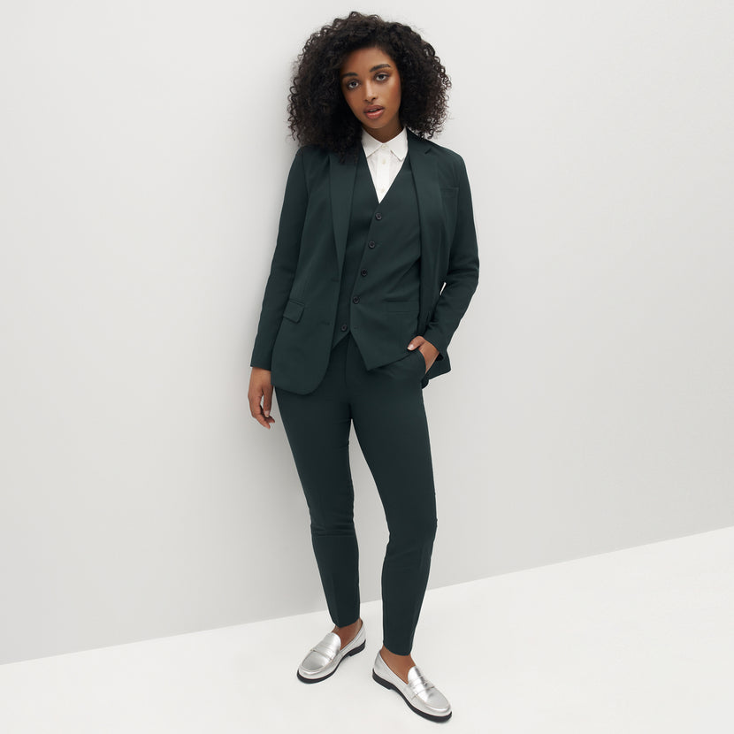 Women's Dark Green Suit Jacket