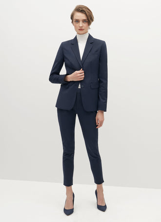 Amazon.com: CHARMMODE Women's Suit Set Shawl Neck Open Front Blazer & Pants Suit  Women's Suit Set Formal (Color : Baby Blue, Size : X-Large) : Clothing,  Shoes & Jewelry