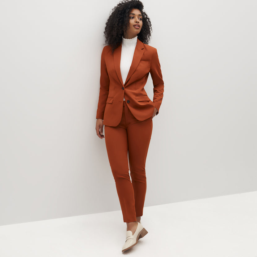 Women's Burnt Orange Suit Jacket