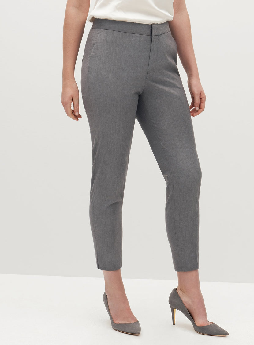 Women's Textured Gray Suit Pants