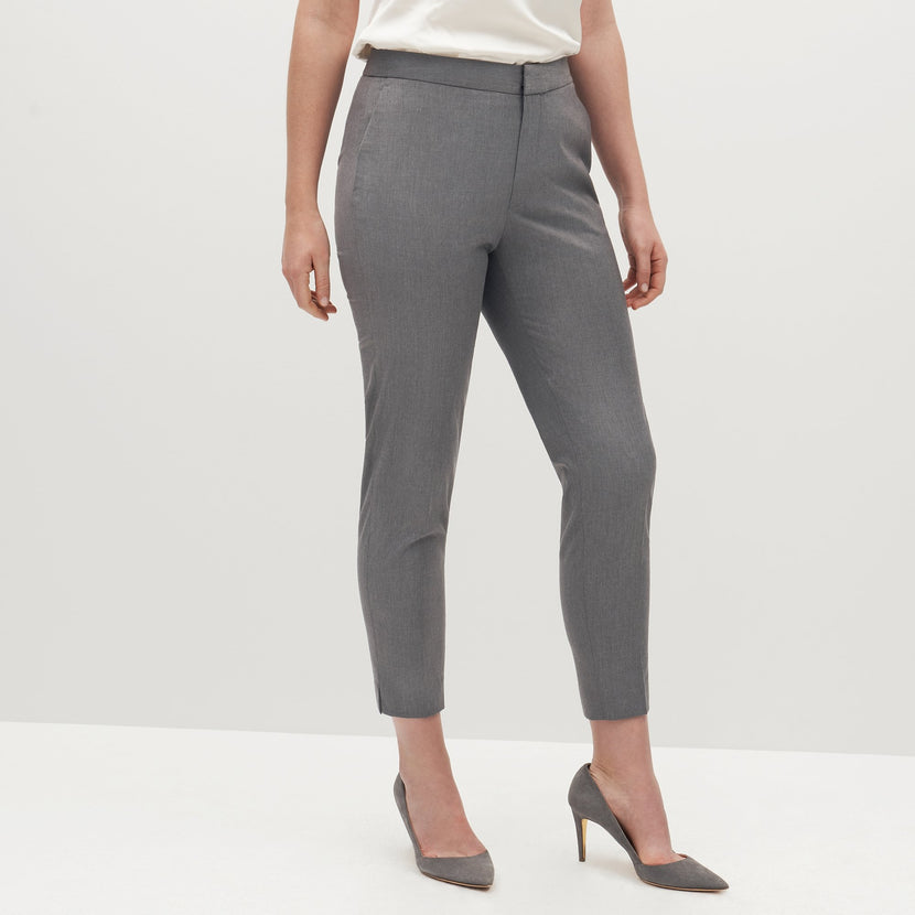 Women's Textured Gray Suit Pants