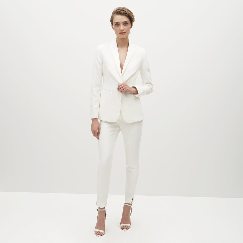 Women's White Tuxedo Jacket