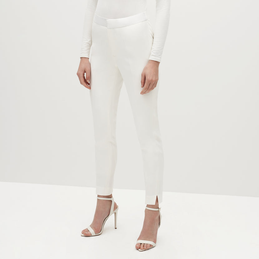 Women's White Tuxedo Pants