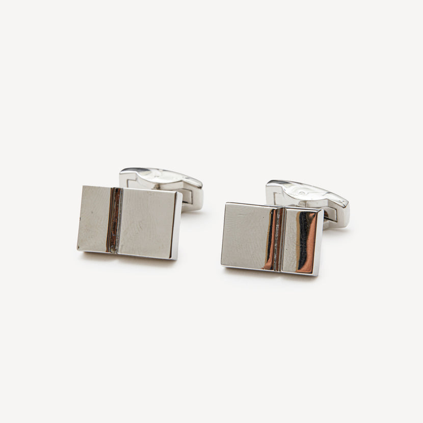 Bricked Silver Cufflinks