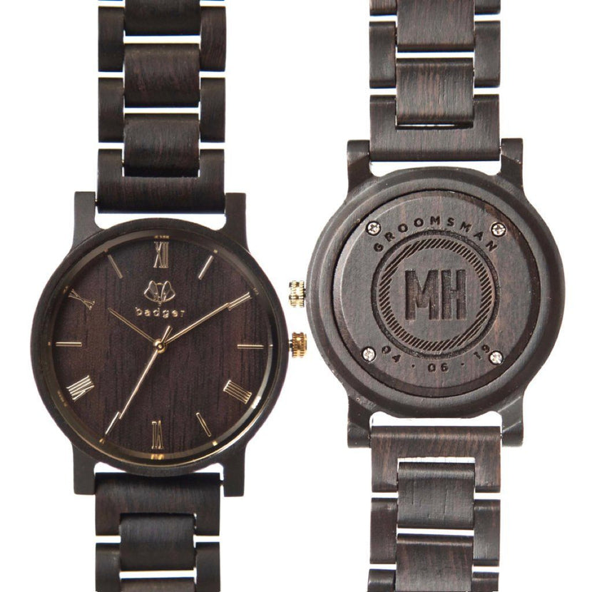 Personalized Ebony Links Watch