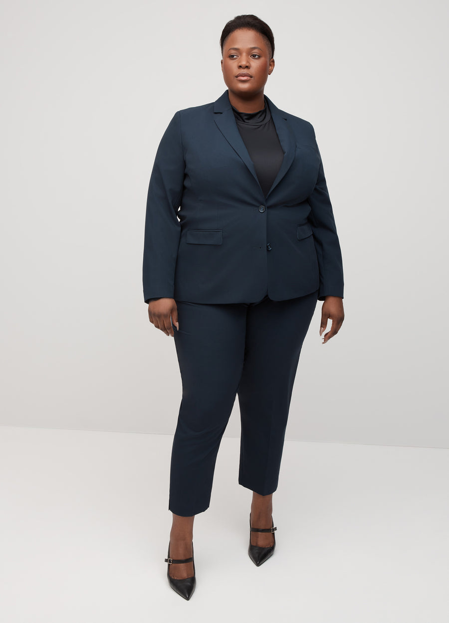 Women's Plus Size Perfect Suit Navy Pant