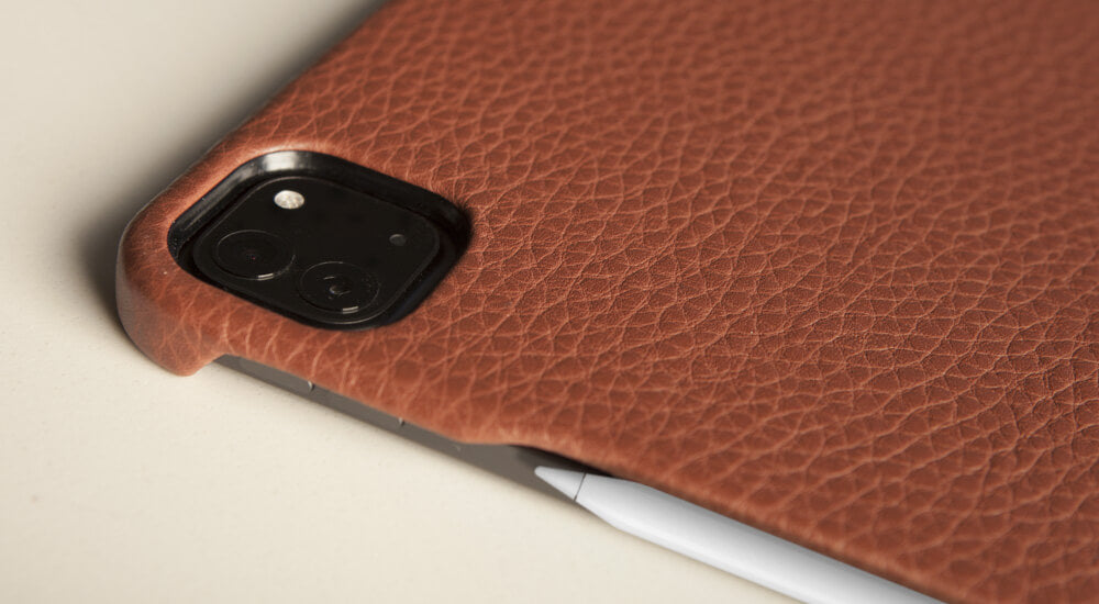 Customizable Grip iPad Pro 12.9” leather case
