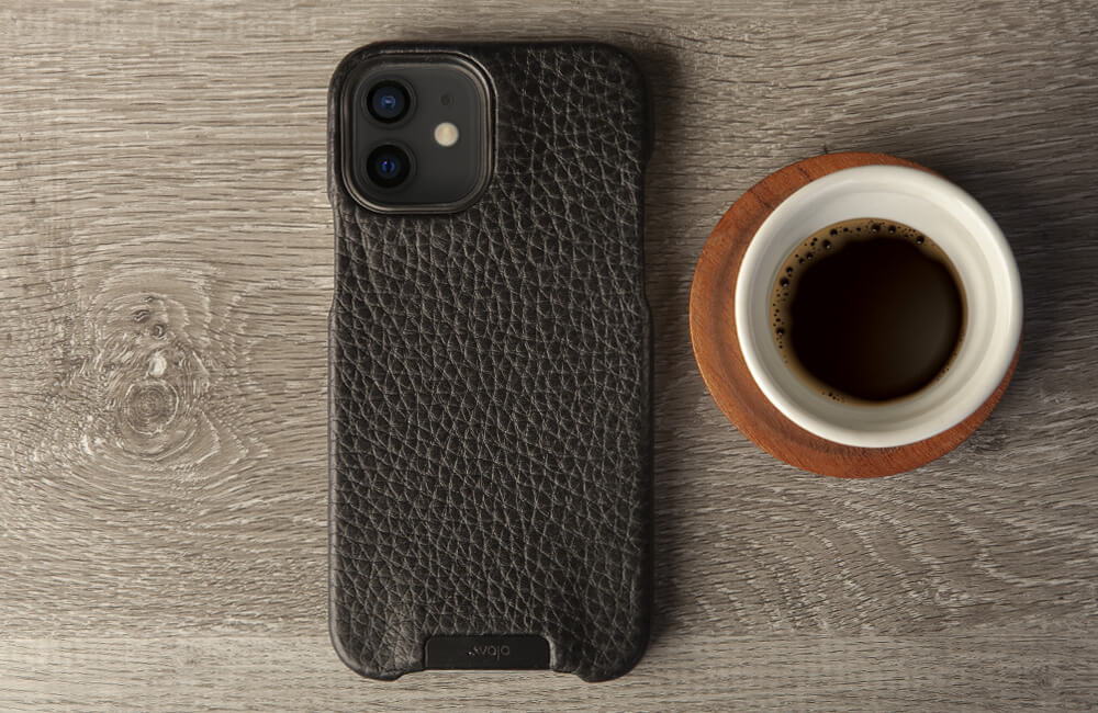 Customizable Grip iPhone 12 leather case