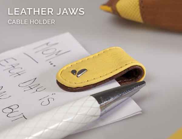 Mothers Day Gifts - Leather Cable Holder