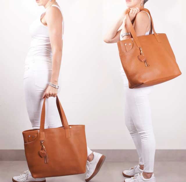 Beautiful Brown Leather Tote Bag