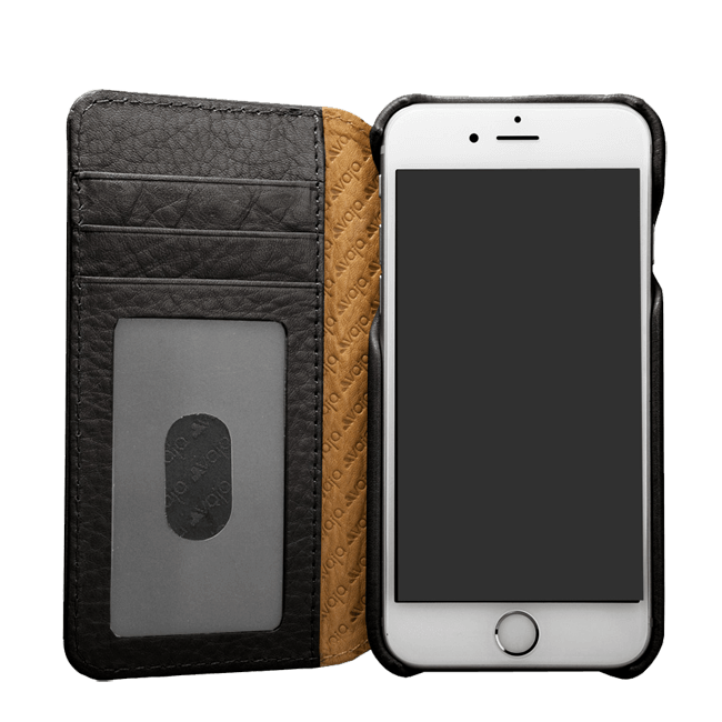gereedschap Omleiden cilinder iPhone 6/6s Leather Wallet Case handcrafted in natural leather - Vaja