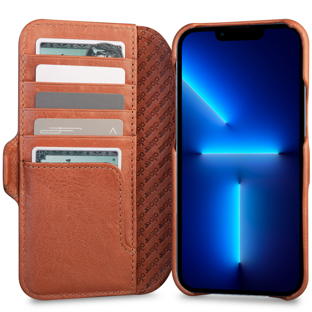 Vaja Stock iPhone 11 Pro Max Wallet Leather Case with Magnetic Closure - Bridge Chili