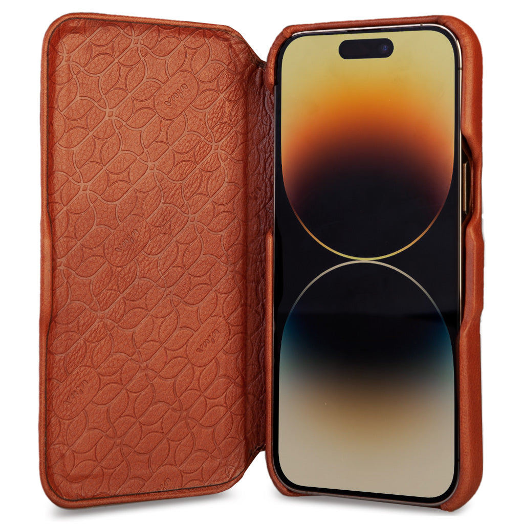 Oeganda bereiden Conciërge Folio iPhone 14 Pro Max leather case - Vaja