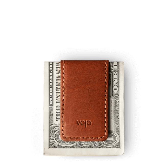 leather money clip