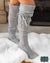 Grace And Lace Thigh High Boot Socks - Light Grey Accessories