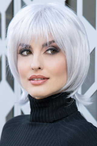Envy Wig Jane in Light Grey - modern layered wig for woman.