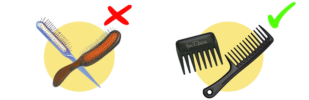 Picture of combs not to use.