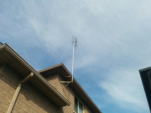 DB4e HD antenna 10' pole sidewall installation