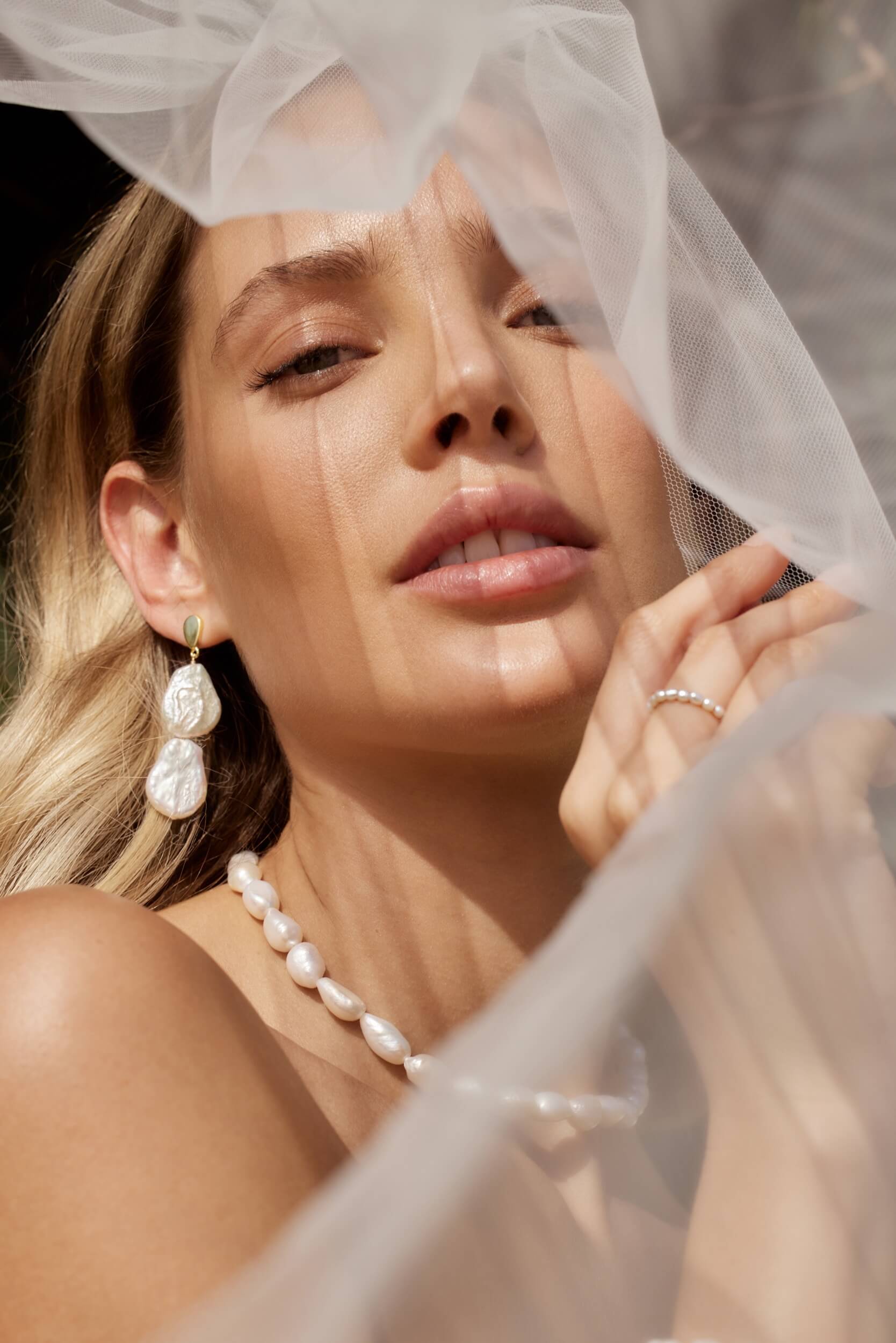 Santorini Earrings Necklace Full Pearl Ring_1_Bridal 2023