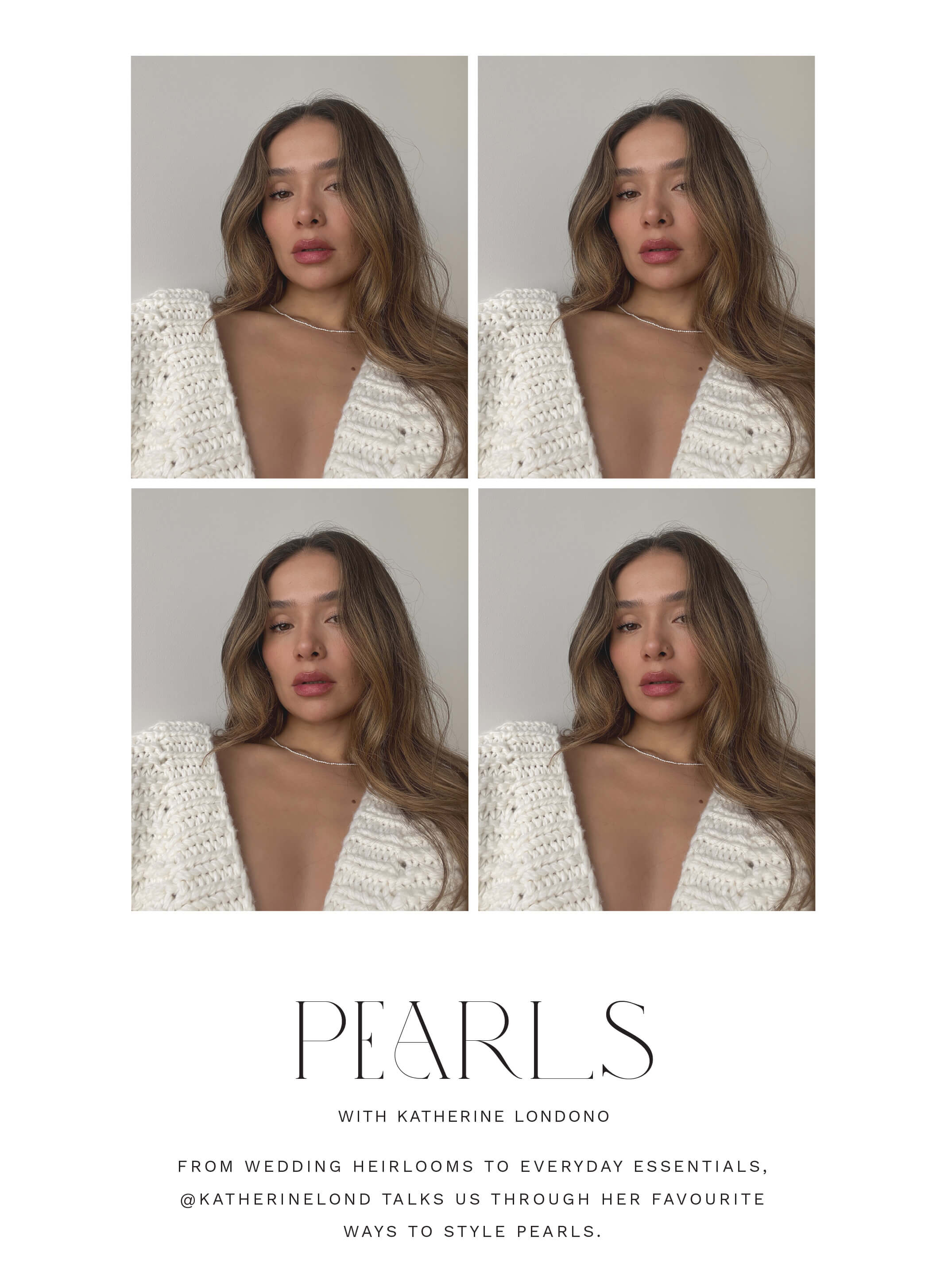Styling pearl jewellery with influencer Katherine Londono