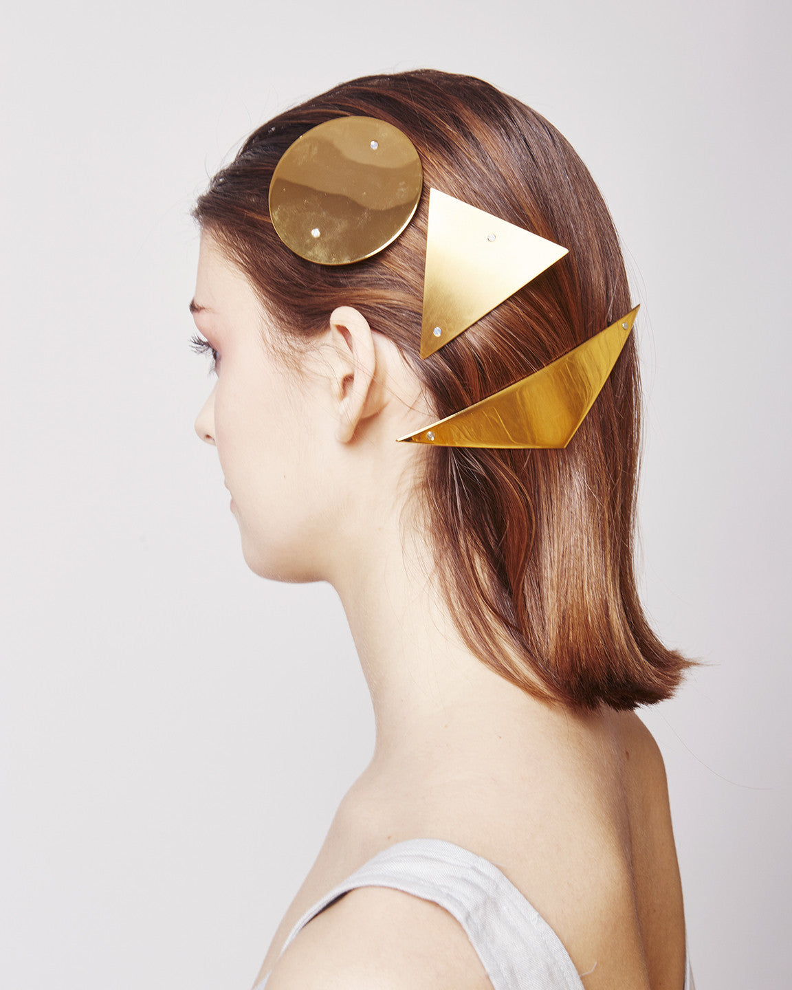 Large hairclip HC06 in shiny gold