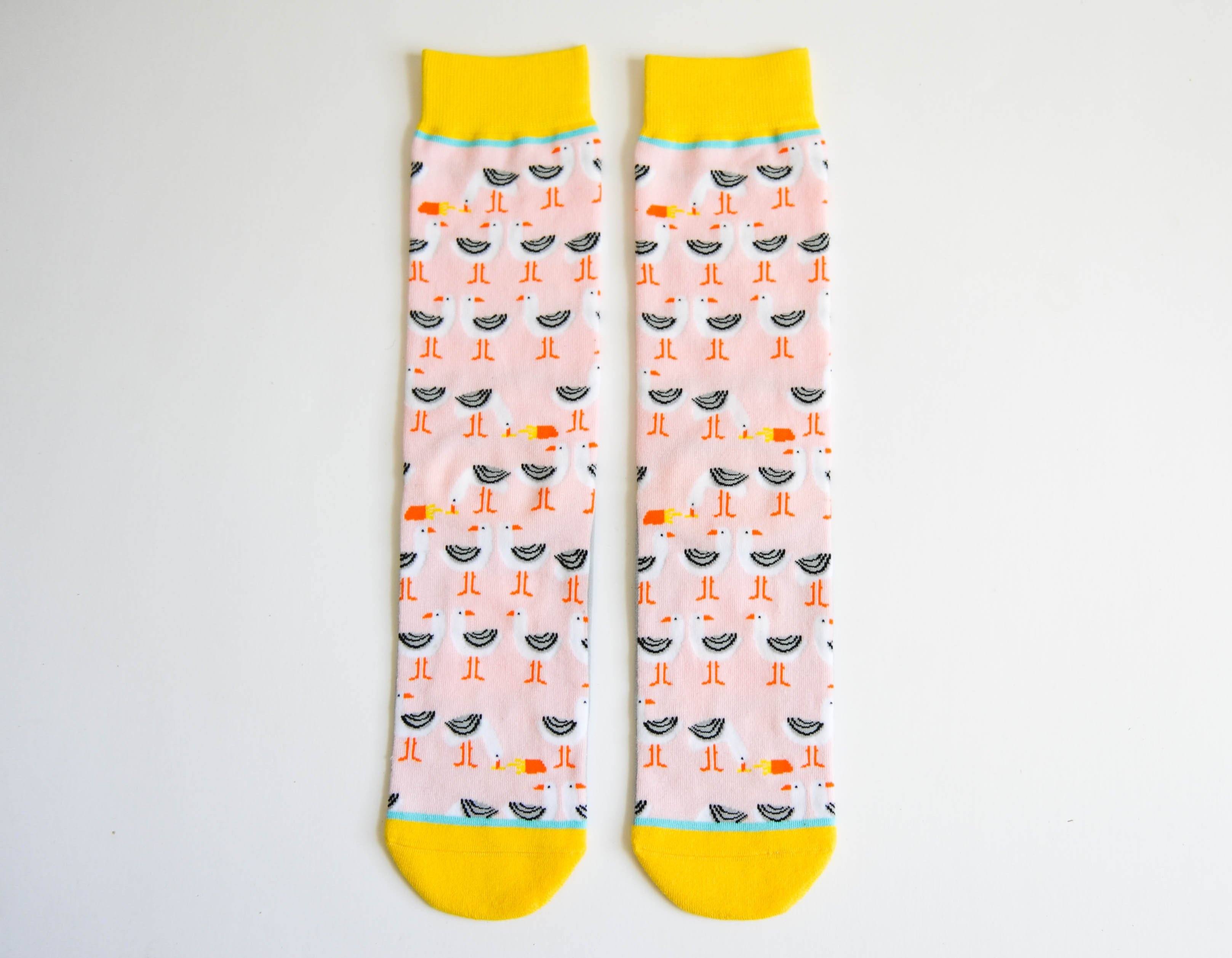 French Gulls and Sea Fries Socks | Woven Pear - Woven Pear