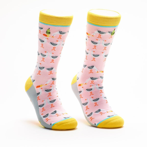 French Gulls and Sea Fries Socks | Woven Pear - Woven Pear
