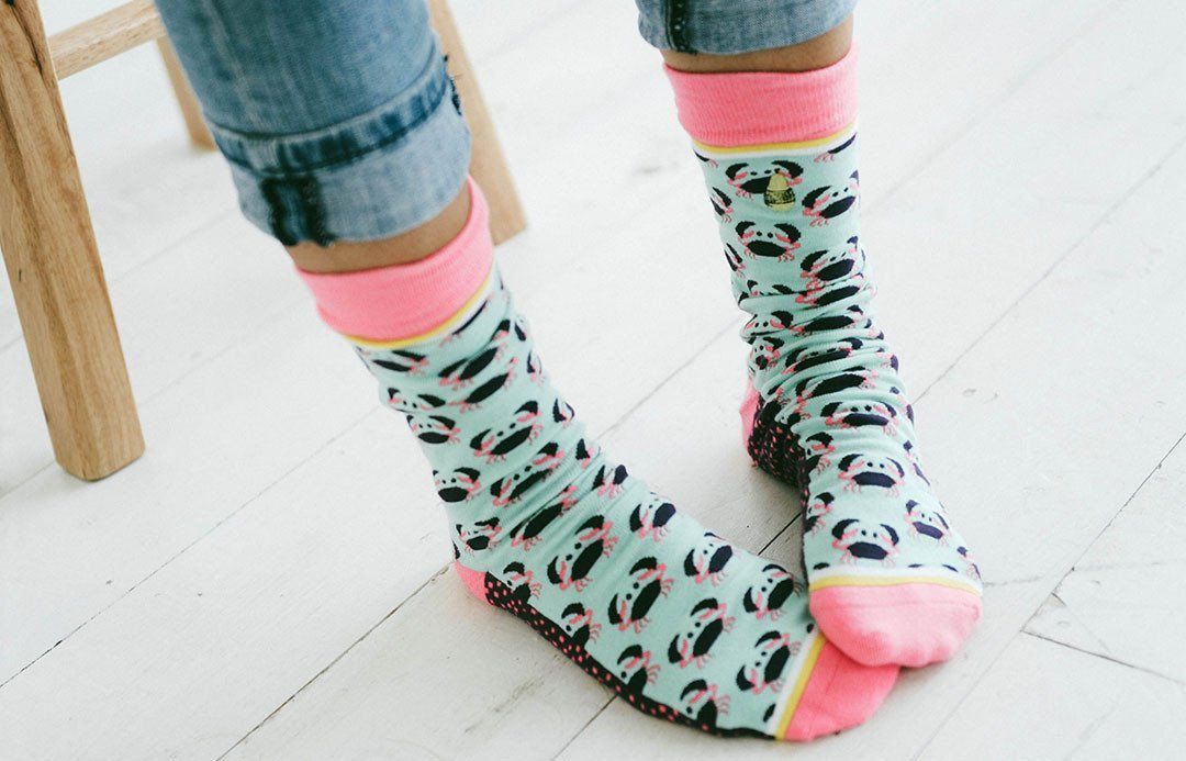 Happy Crabber Womens Socks | Woven Pear - Woven Pear