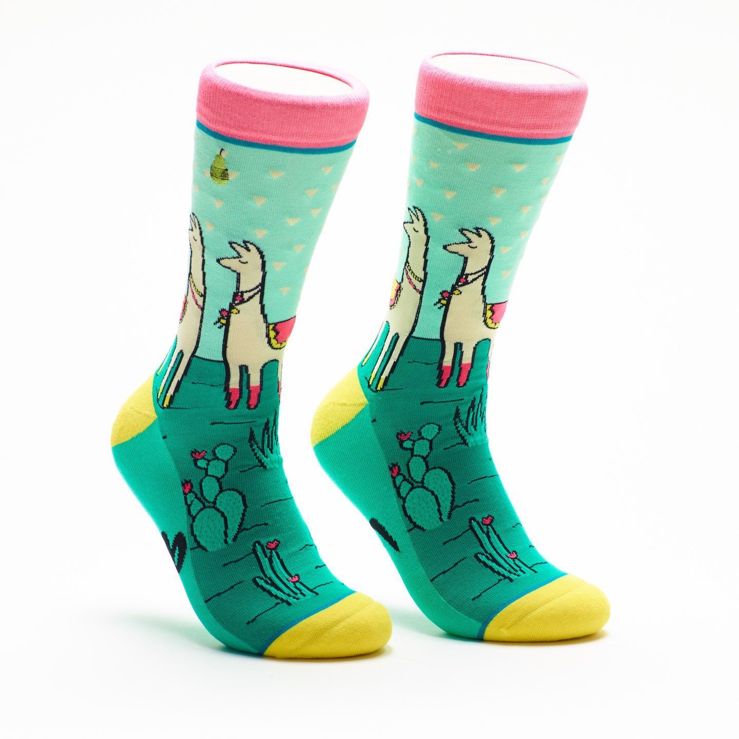 No Prob-llama Socks - Llama & Cacti Socks | Woven Pear - Woven Pear