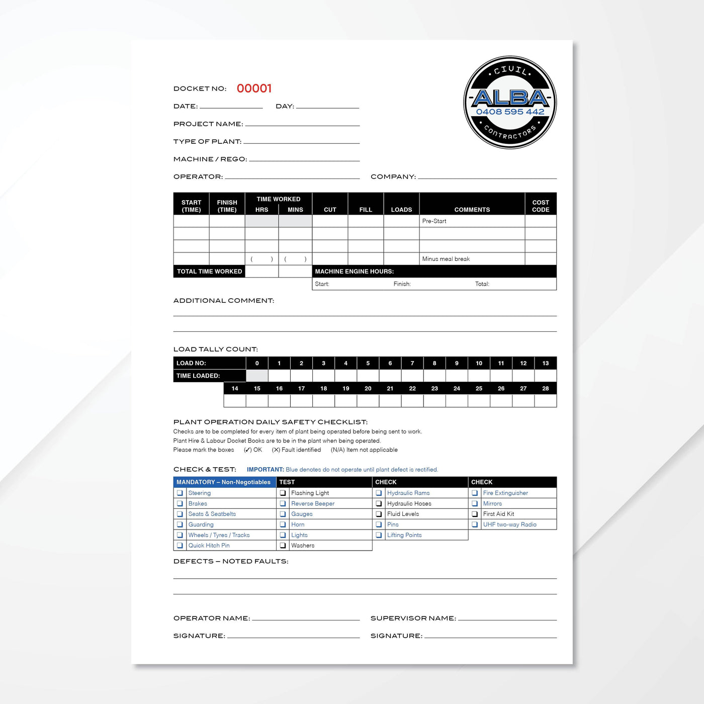 customized invoice book with carbon copy