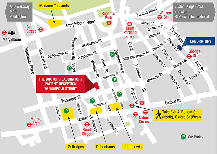 The Doctors Laboratory Map