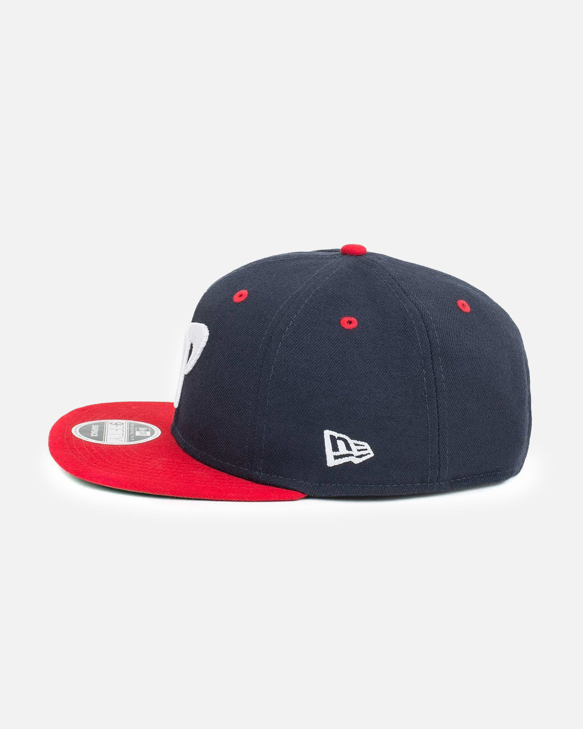 red and white new era snapback