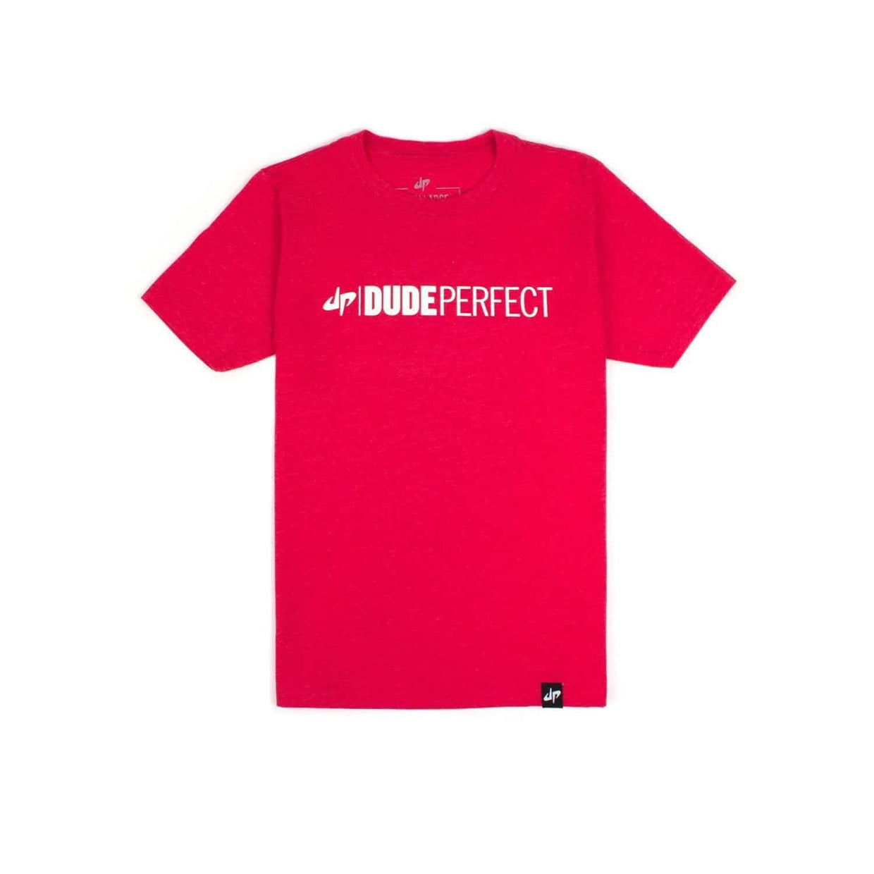 Dude Perfect Youth Red Wordmark Tee Dude Perfect Official 