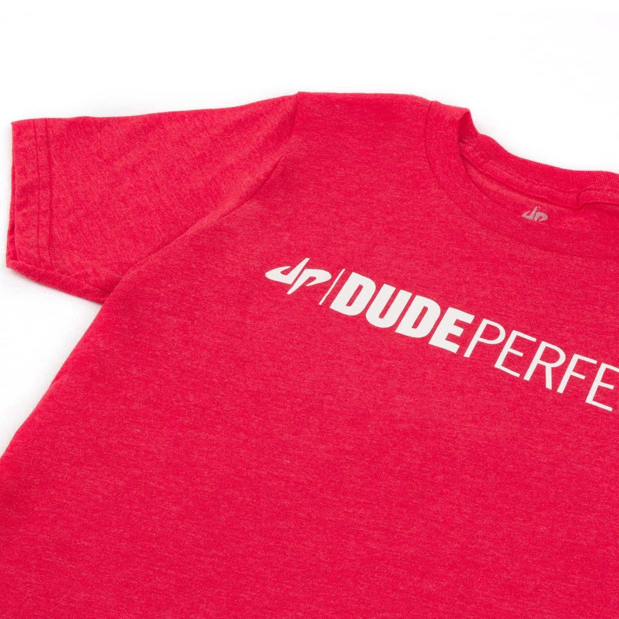 Dude Perfect Youth Red Wordmark Tee Dude Perfect Official 