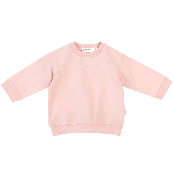 light pink crew neck sweatshirt