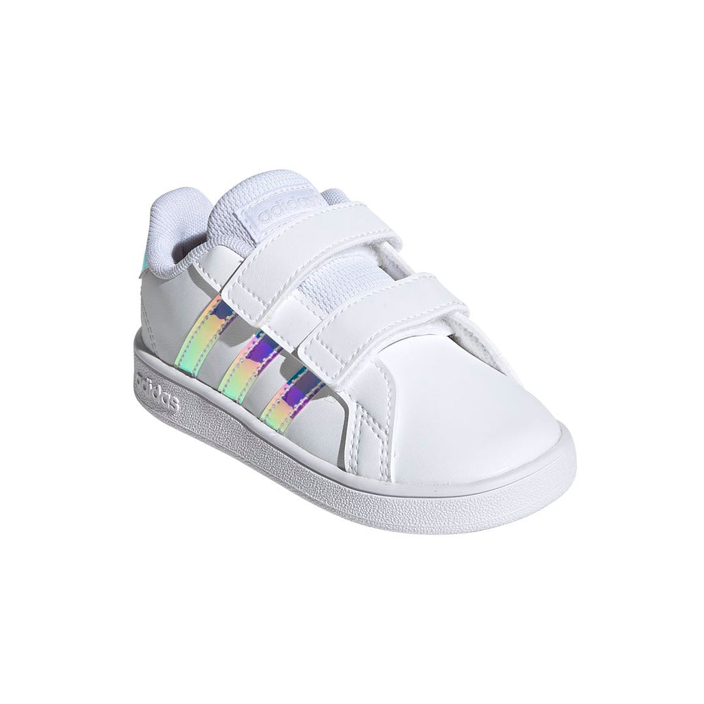 adidas grand court white iridescent