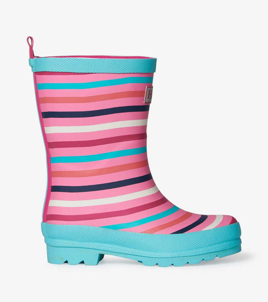 Hatley Rainbow Stripe Matte Rain Boots Tiny Trendsetter