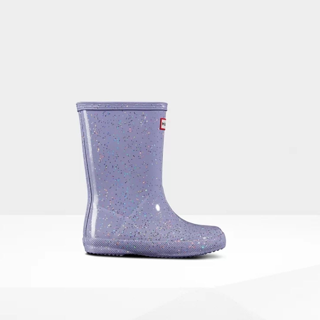 purple glitter hunter boots