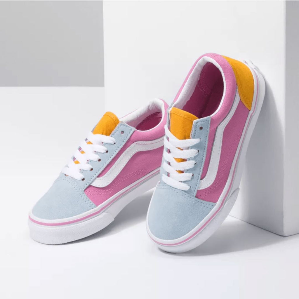 kids pink and white vans