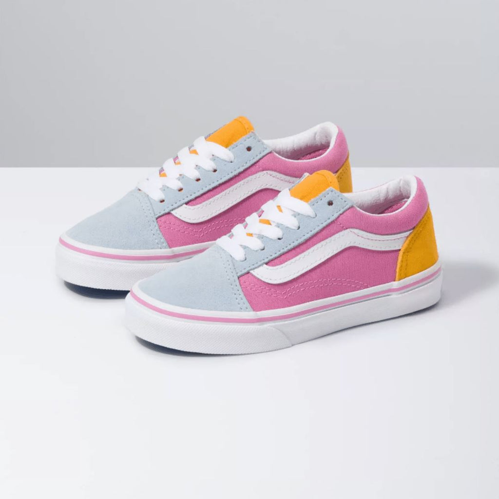 kids pink and white vans