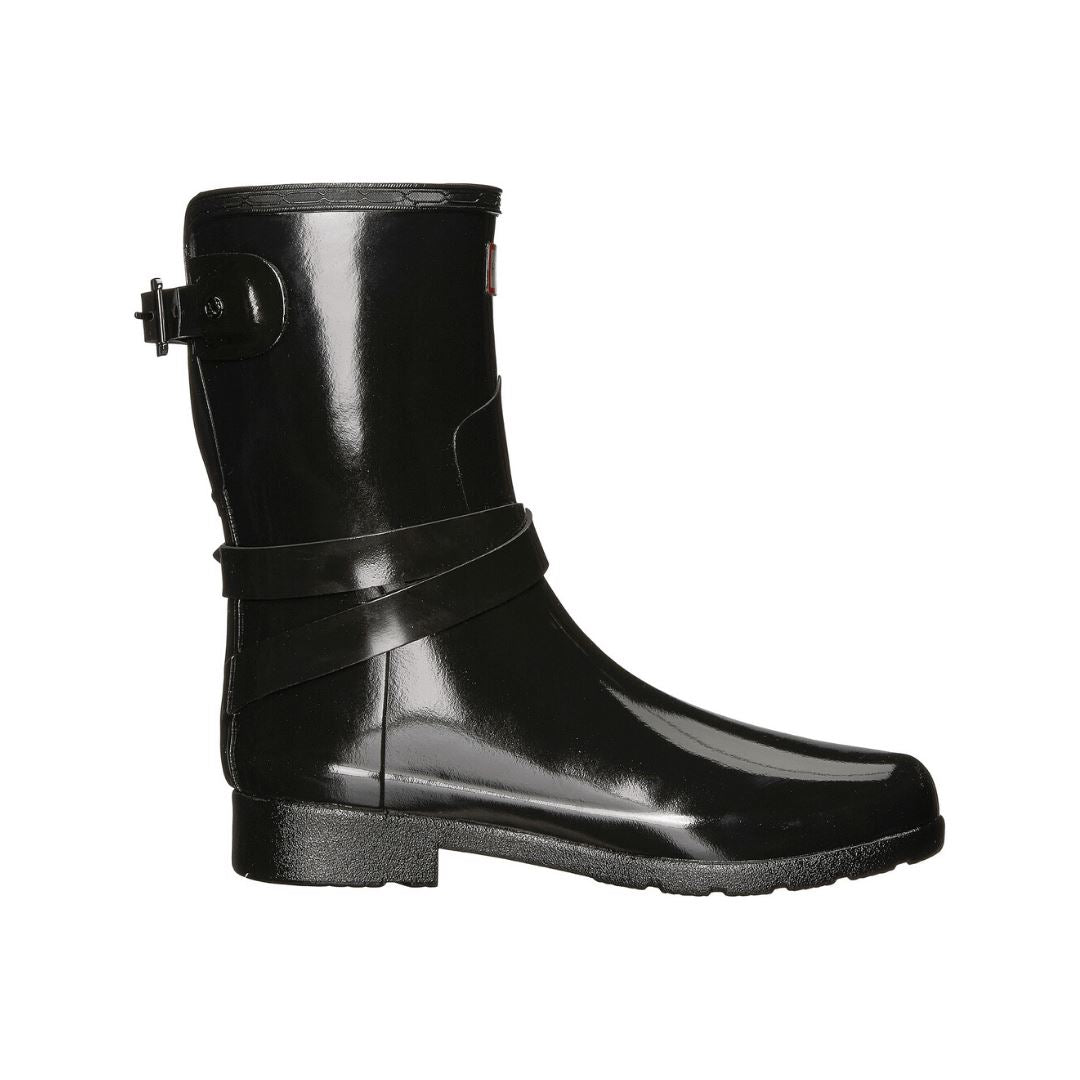 adjustable black gloss hunter wellies