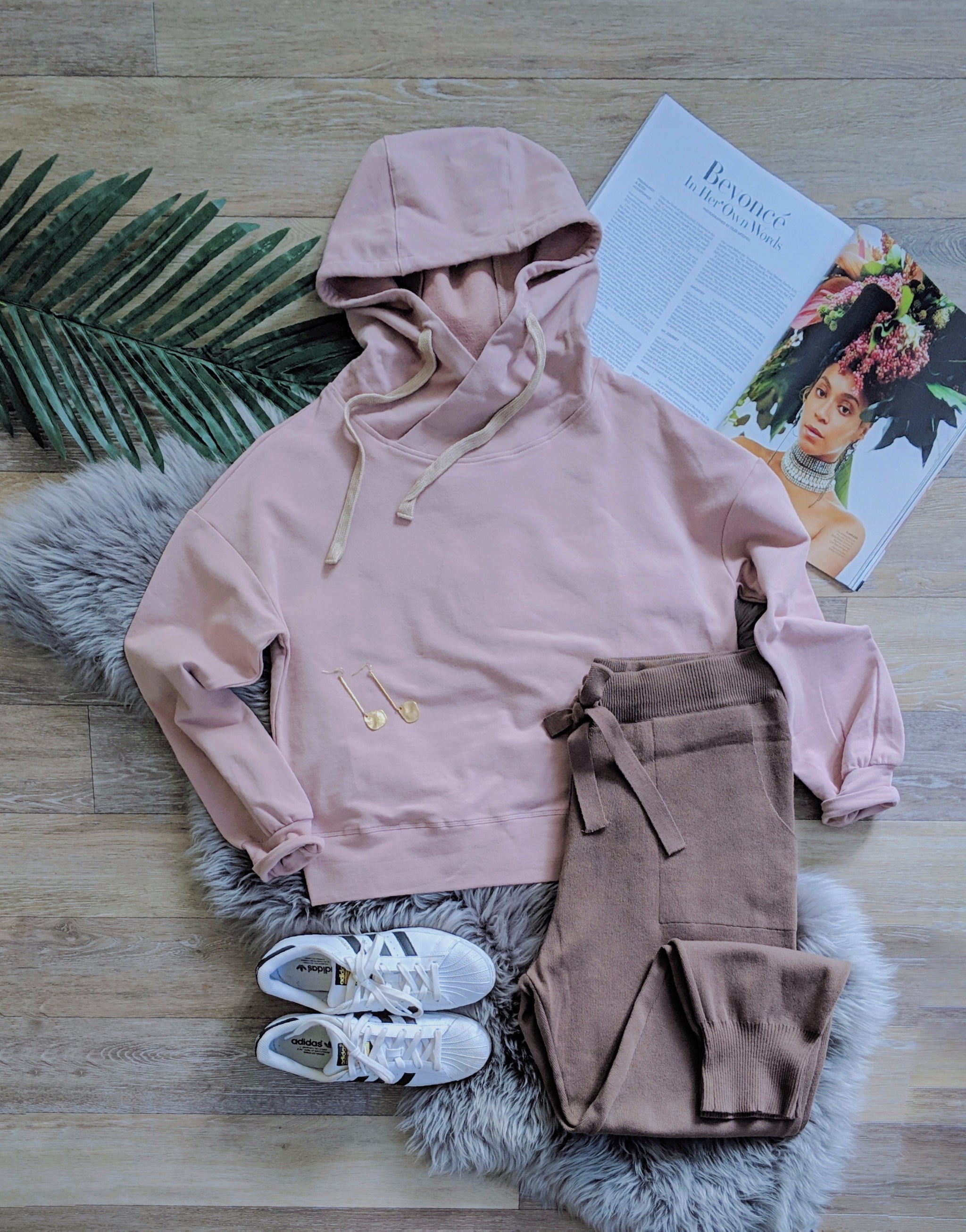 mauve adidas hoodie