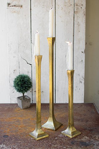 set of three candle holders