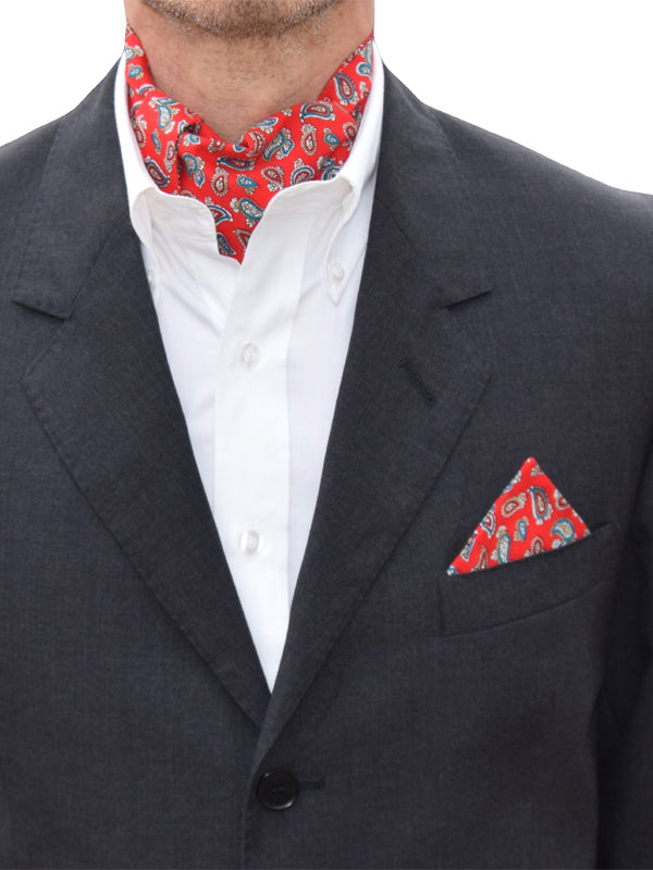 The Dapper Cravat Red Paisley Cravat & Handkerchief—Lammy Man Ska, Mod ...