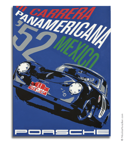 Porsche 356 - 1952 Carrera Panamericana - Canvas Print – HUNZIKER