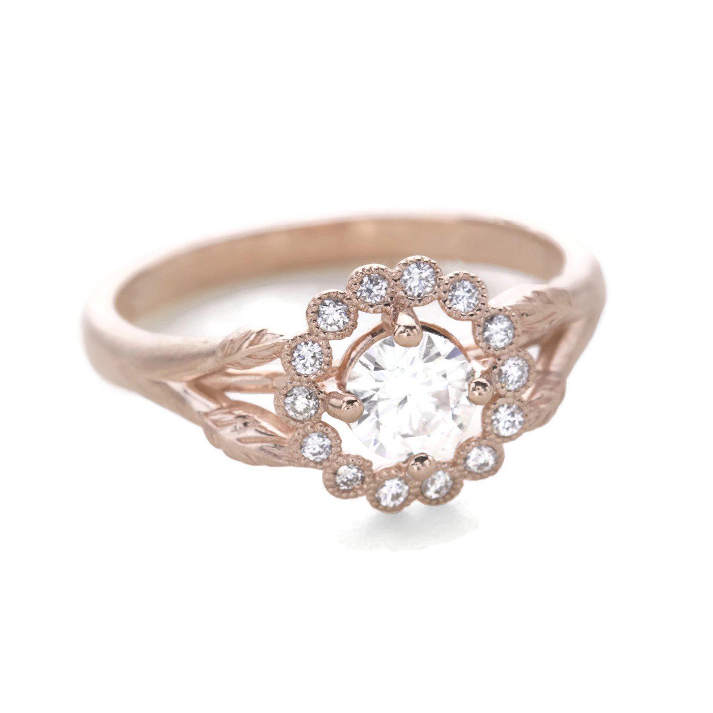 Gwendolyn Diamond Halo Ring