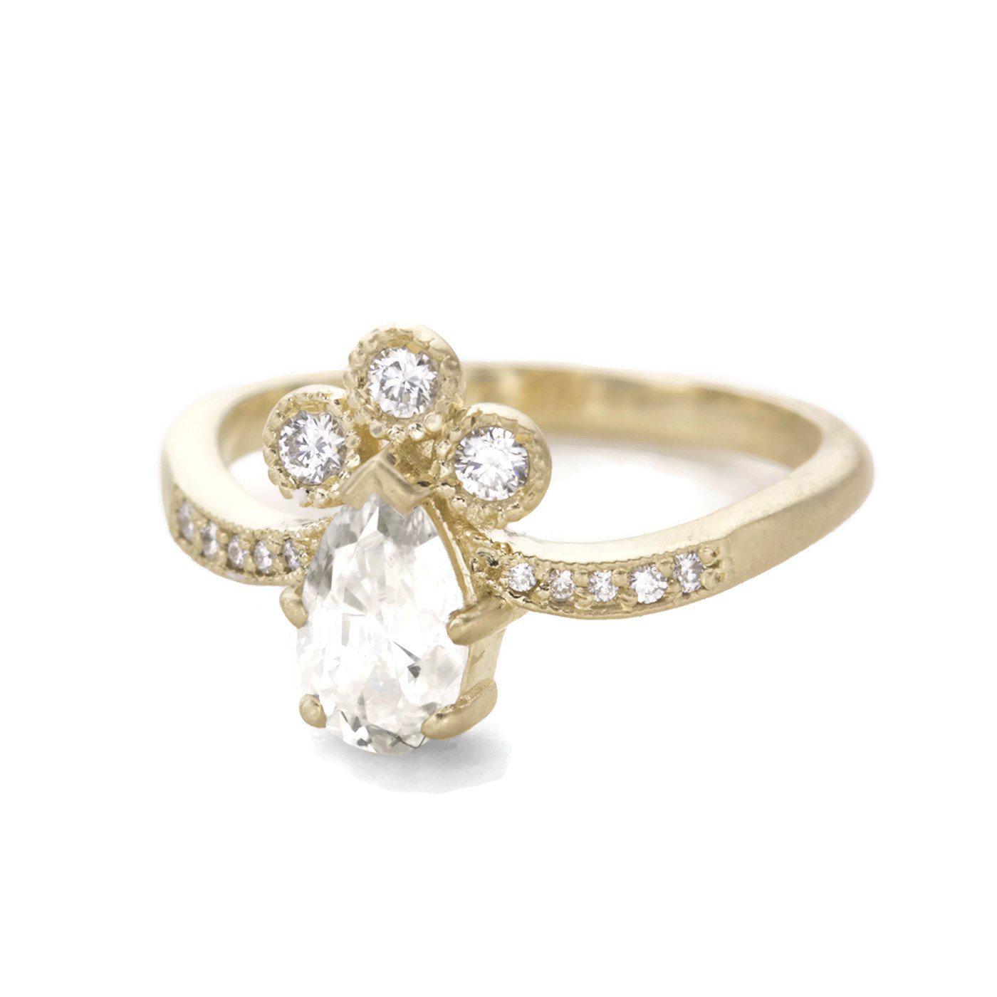 Josephine Pear Shaped Diamond Engagement Ring